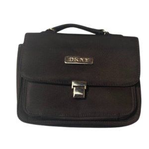 Black DNKY Small Handbag With Silver Buckle